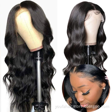 Natural Color Cheap 12A High Density 100% Human Hair Wig 4*4 5*5 HD Lace Closure Wigs Indian Virgin Hair Wigs for Black Woman